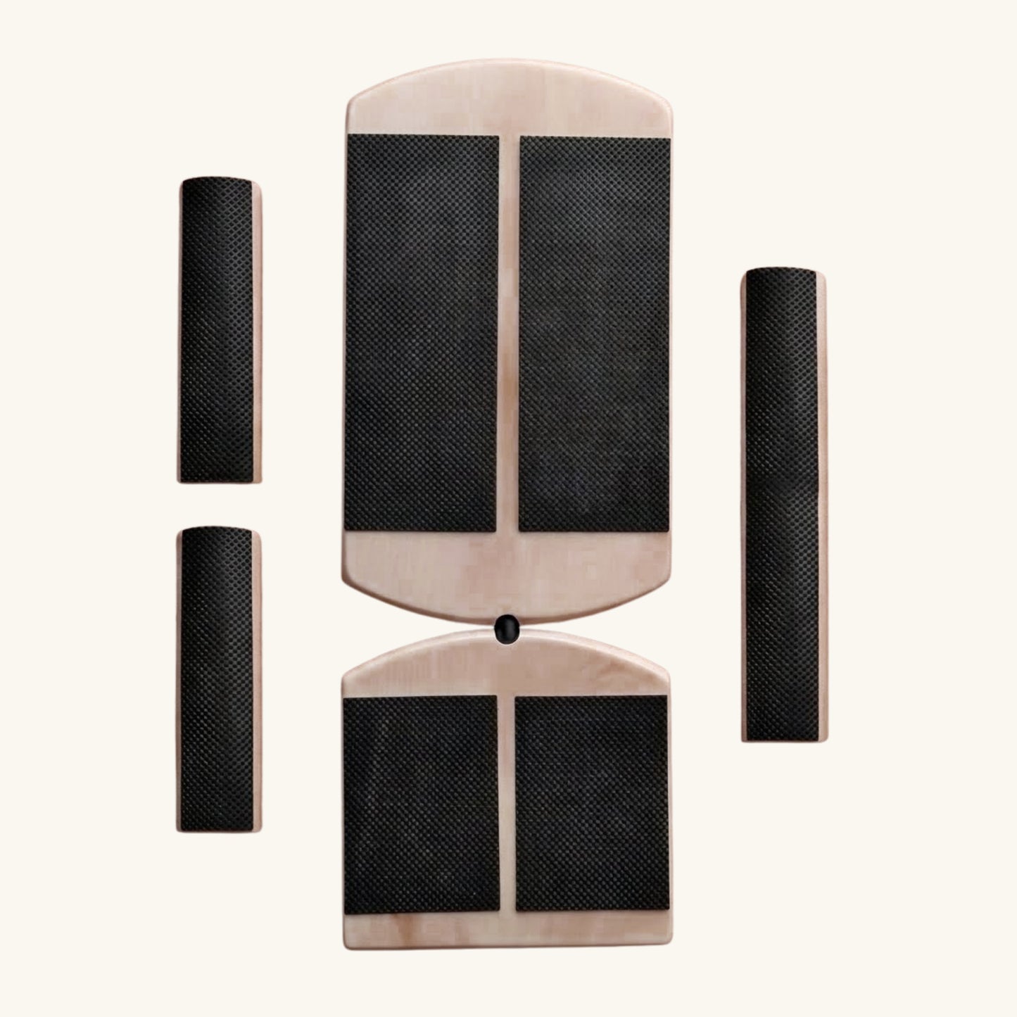 SteadyBloom Balance Board — low solid-wood balance trainer with two independent plates