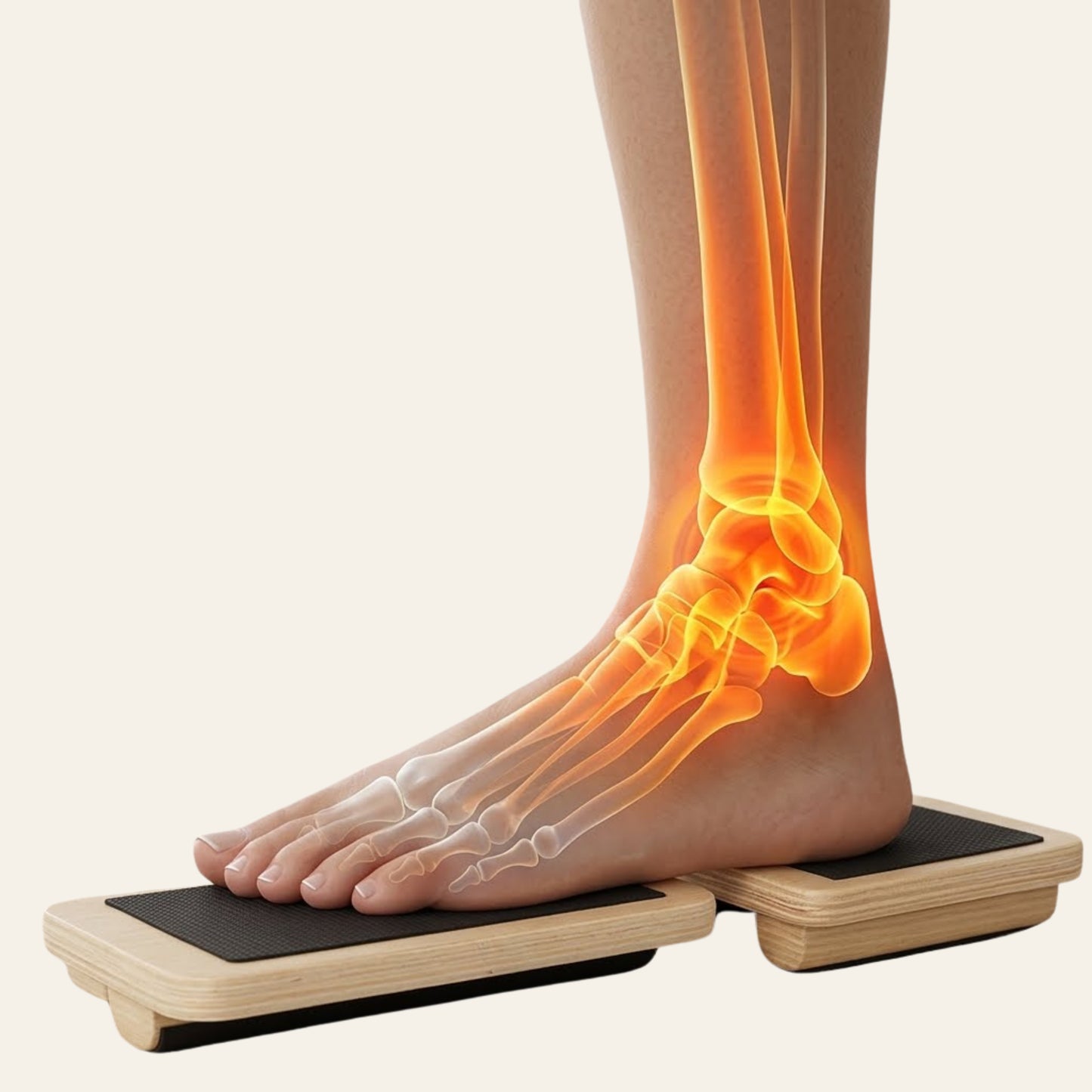 SteadyBloom Balance Board — low solid-wood balance trainer with two independent plates